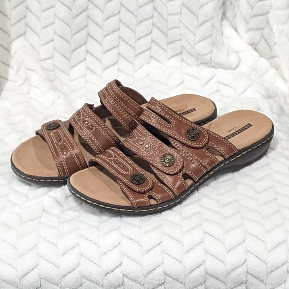 Clarks Size 8  Leather Leisa Grace Sandals.